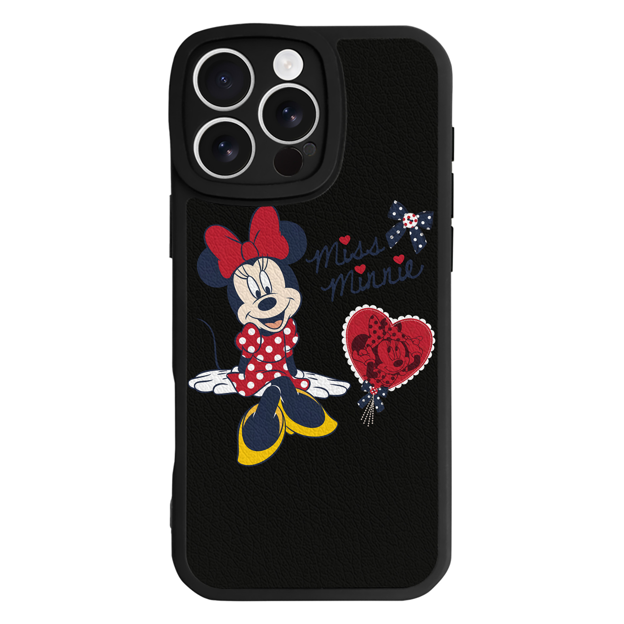 （画像用） ミッキーマウス Mickey Mouse 【iPhone 16シリーズ対応】シリコンスマホケース（レザー調） 材質：シリコン